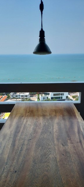 Dining table on balcony